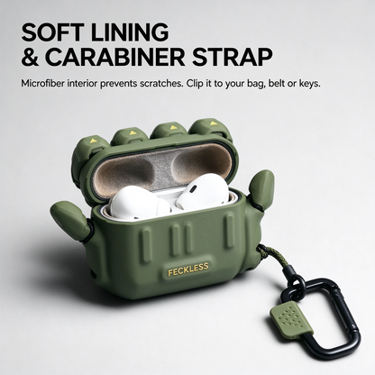 Mecha Hand "Flip Off" AirPods Case