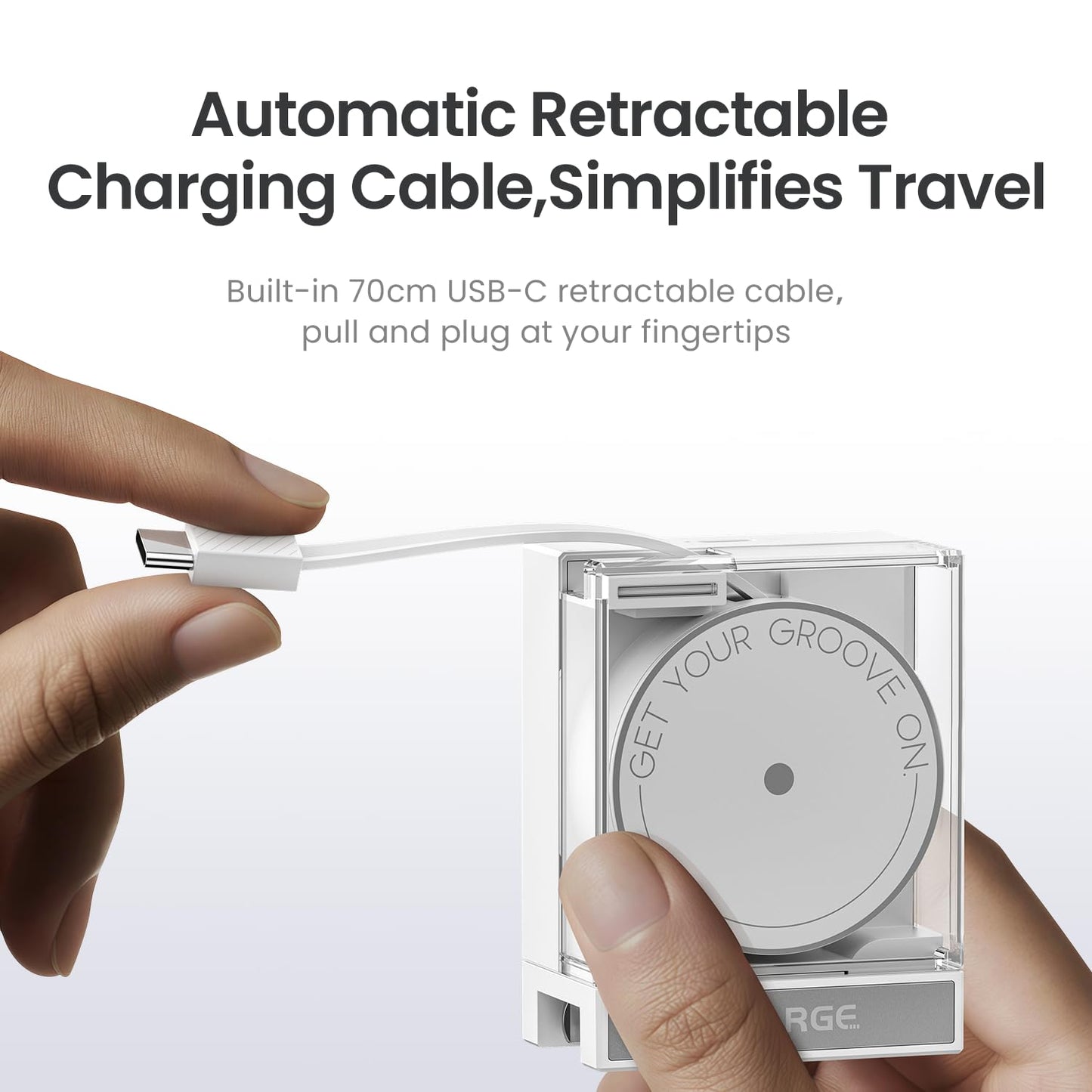 Retractable 65W GaN Power Charger