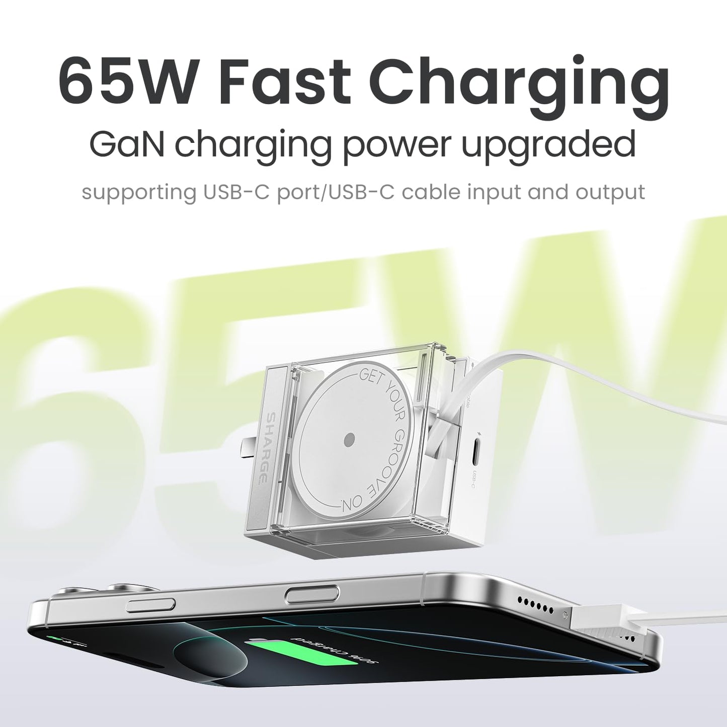Retractable 65W GaN Power Charger