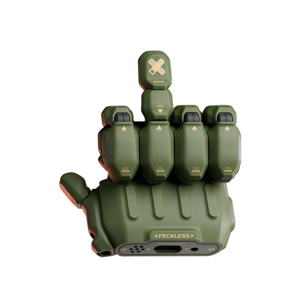 Mecha Hand "Flip Off" AirPods Case