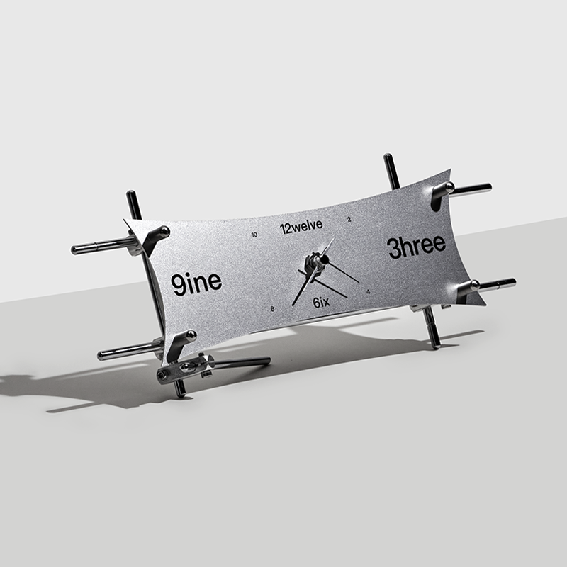 Light Axis Metal Kite Mini Clock