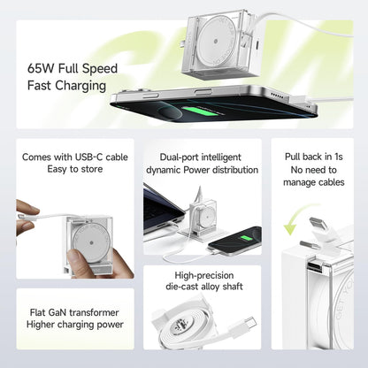 Retractable 65W GaN Power Charger