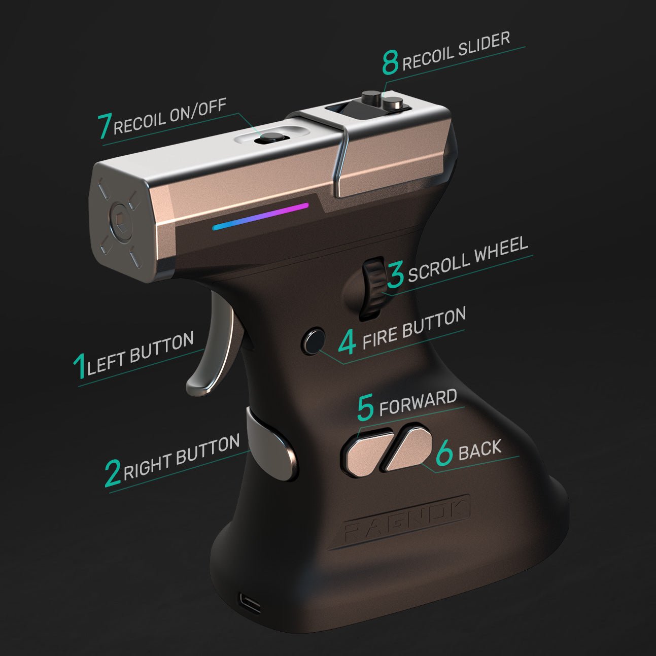 ErgoStrike7: Next-Gen FPS Gaming Mouse with Recoil