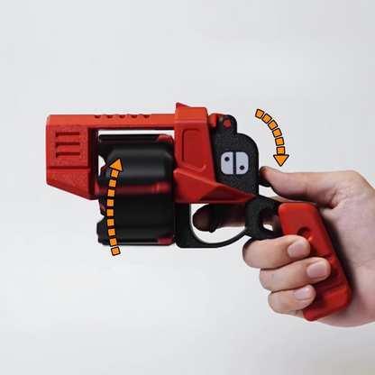 Revolver-shaped Switch Game Card Storage & Launcher