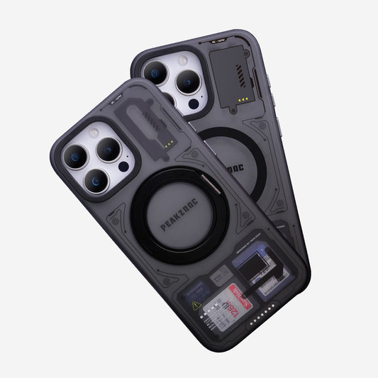 Peakzooc Case Magnetic Card Storage Phone Case with Stand