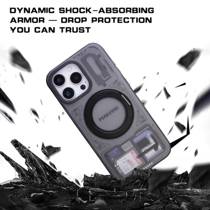 Peakzooc Case Magnetic Card Storage Phone Case with Stand